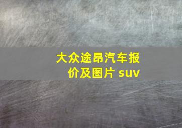 大众途昂汽车报价及图片 suv